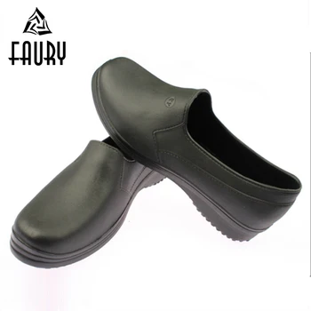 

Black High Quality EVA Chef Work Shoes Top Restaurant Hotel Non-slip Waterproof Shoes Men Women Canteen Cozinha Flat Footwear