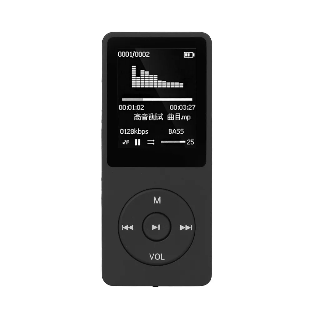 1 8 дюйма TFT черный HiFi 4G MP3 музыкальный плеер FM рекордер TF карта 3 5 мм аудио Джек мини