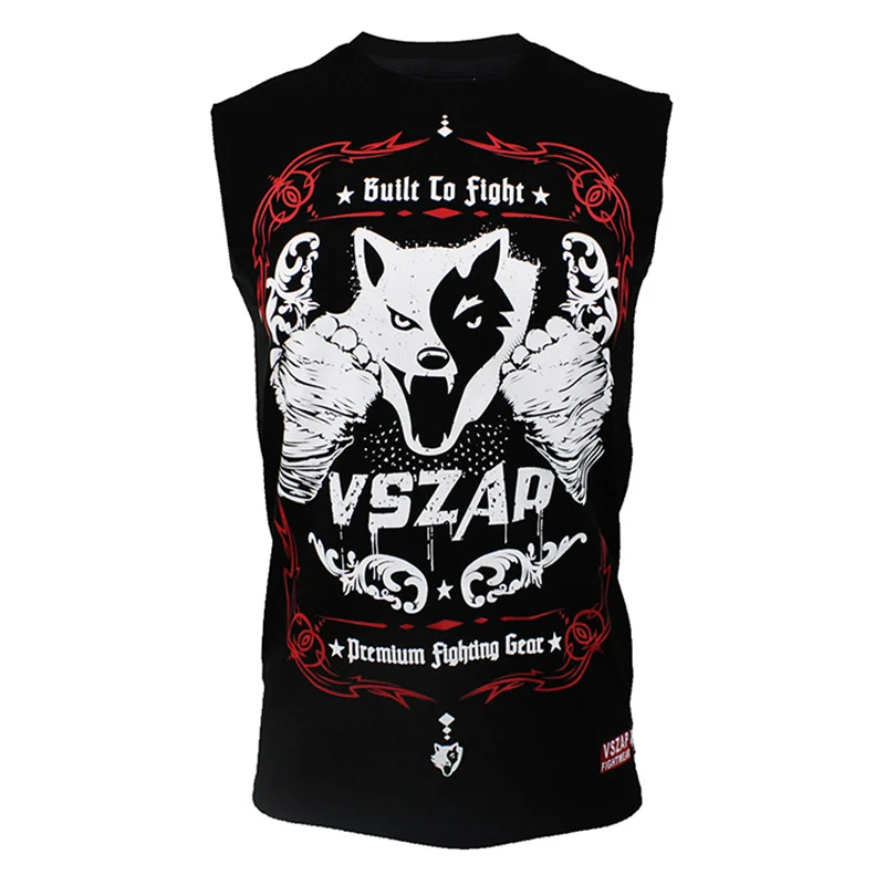 

MMA Jerseys Sleeveless Boxing Shirt Muay Thai Clothing Fight Wear Sports Vest Kickboxing Tops Printed VSZAP