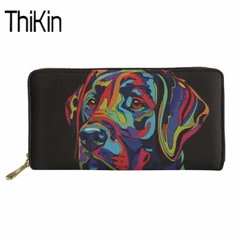 

THIKIN Women Organizer Wallets Ladies Cluth Thin Party Purse for Females Girls Labrador Lover Design Phone Card Holder Travel