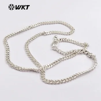 

WT-N1110 WKT Wholesale Diy New Coming Fashion Brass Chain Jewelry with Circle Shape Elegant Necklace Chain for women jewelry
