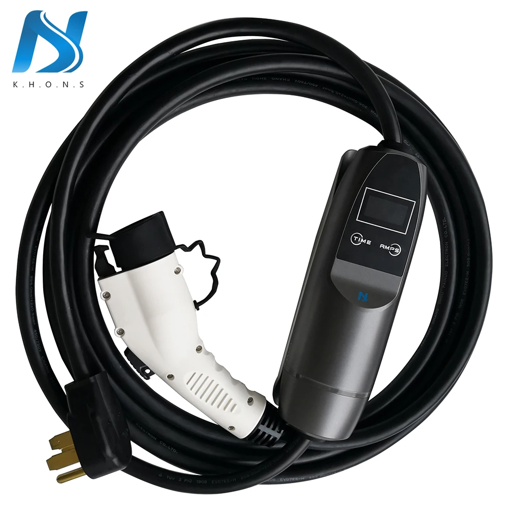 Khons SAE J1772 EVSE зарядное устройство для электромобиля EV с разъемом NEMA 14 50 32 А