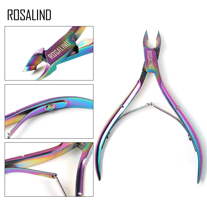 Маникюрный набор ROSALIND, комплект гель-лаков для ногтей, кусачки для кутикулы, профессиональные ножницы из нержавеющей стали, для удаления акриловых ногтей, художественные инструменты