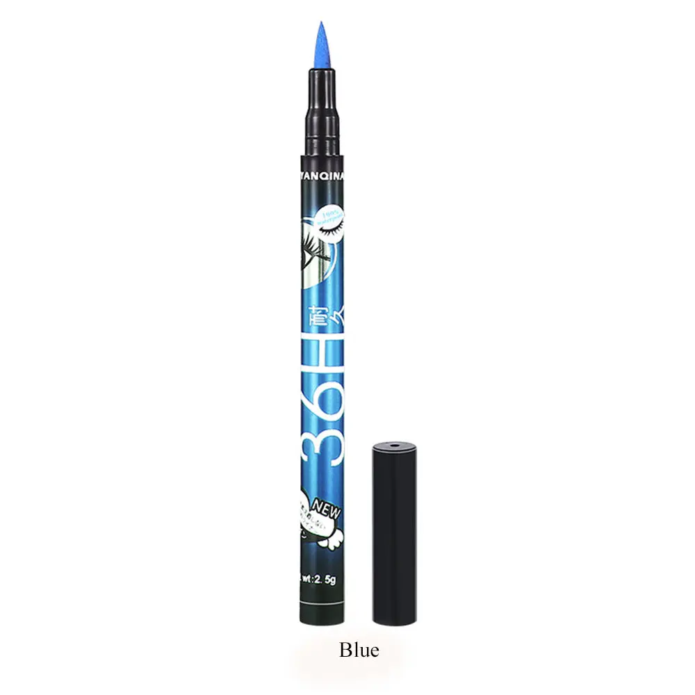 1PC Long-lasting Waterproof Eye Liner Pencil Pigment Waterproof White Color Eyeliner Makeup Makeup Tools Hot Sale - Цвет: Blue