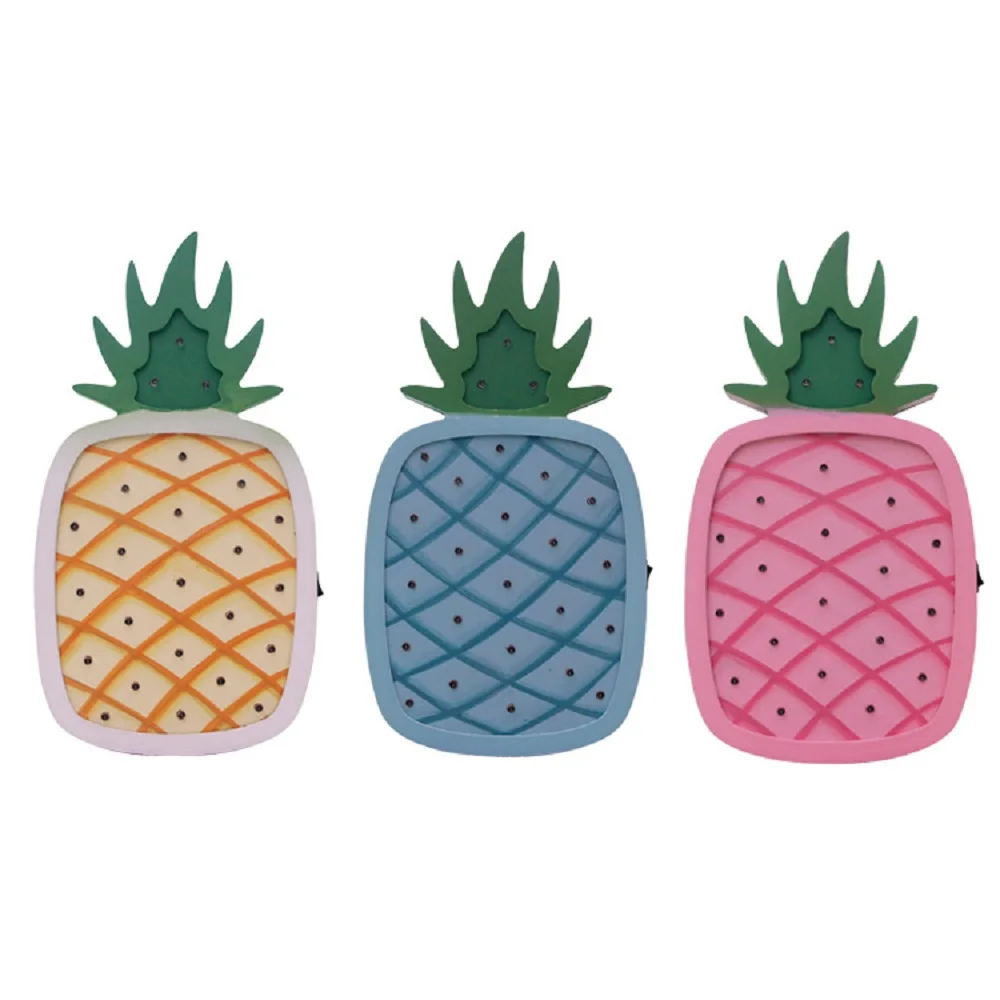 

Wooden Cartoon Night LightLED Light 3D Pineapple Shape LED Lamp For Party Home Decor Bedroom Christmas Decoration IY304123-7