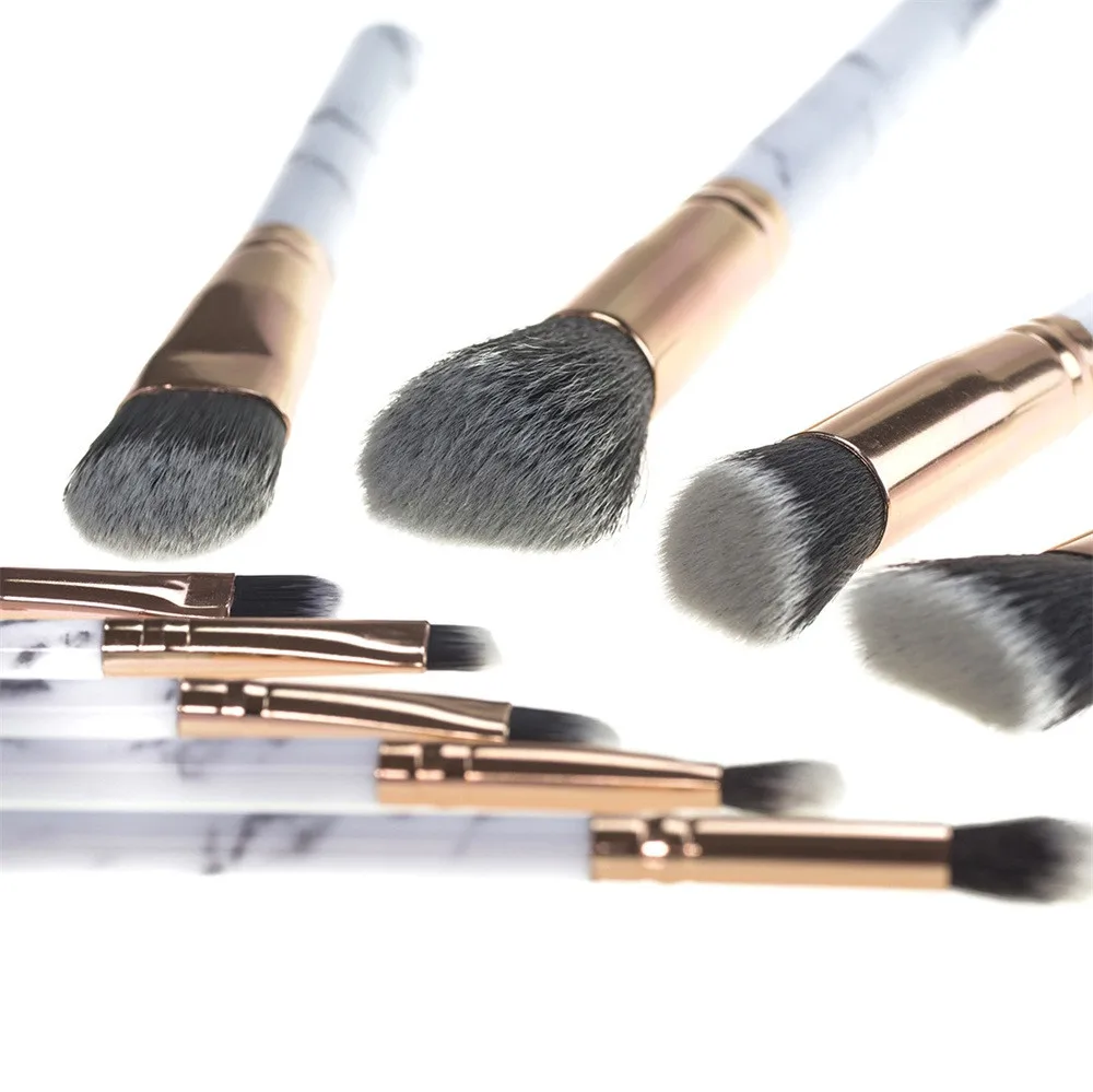 501 New Fashion Marble Makeup Brush Set Professional Face Eye Shadow Eyeliner Foundation Makeup Brushes Tool Freeship