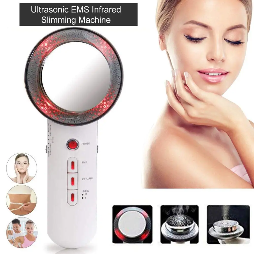 Cheap Ultrasound Cavitation EMS Body Slimming Massager Weight Loss Anti Cellulite Fat Burner Galvanic Infrared Ultrasonic Wave Therapy