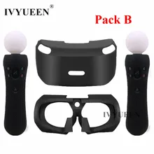 IVYUEEN para PSVR protector de vidrio funda de piel de silicona para PlayStation VR Move Motion cubierta para controladores para PS VR auriculares