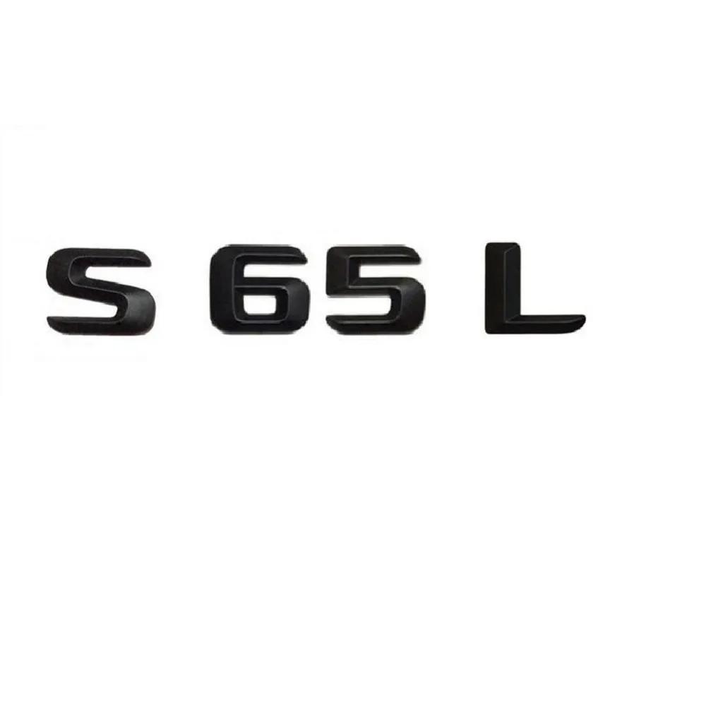 

1 set Matt Black ABS Car Trunk Rear Number Letters Words Badge Emblem Decal Sticker for Mercedes-Benz S65L
