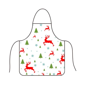 

Free Shipping KEFEI 2018 New Merry Christmas Apron Accept Custom Logo Fullover Printing sexy kitchen apron