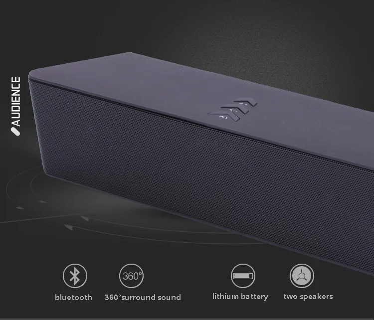 Высокая мощность HIFI Портативный беспроводной bluetooth динамик стерео Саундбар TF FM радио сабвуфер для телефона ПК mp3