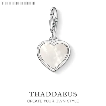 

Classic New Heart of Pearl Mother 2019 Diy Pure 925 Sterling Silver Charms Pendant Fit Bracelet Jewelry For Women Drop Shipping