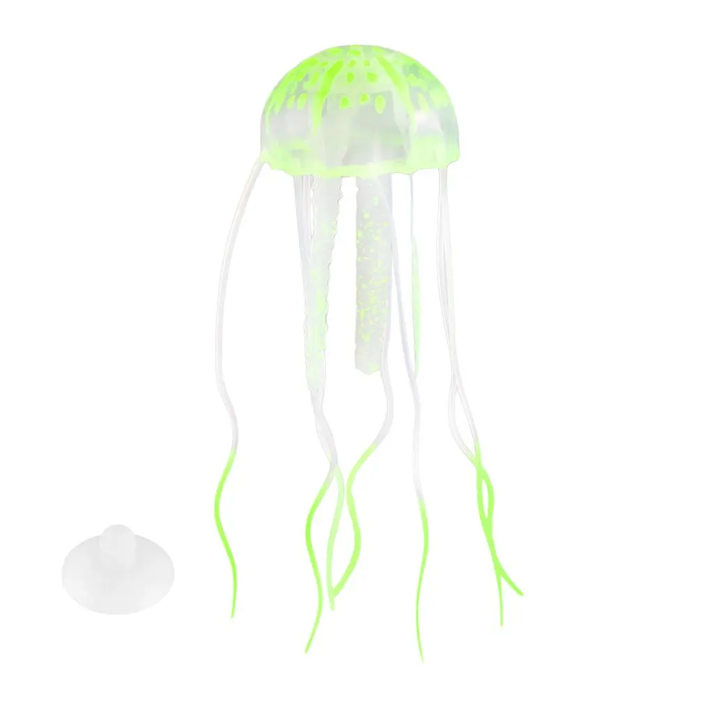 

OCDAY Glowing Effect Artificial Jellyfish Ornament Fish Toy New Sale