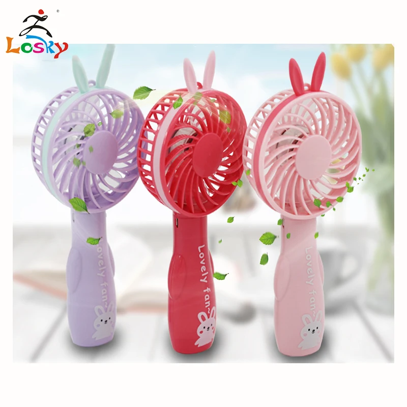 

Rabbit Mini portable fan handheld Fan USB Rechargeable Cooling Air Outdoor Hand Bar Fan for Summer Home Office Gifts