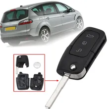 3 Bottoni Chiave A Distanza Fob Caso di Borsette Con Batteria Per Ford/Focus/Mondeo/Galaxy/Kuga/ c-Max/S-Max 2003 2004 2005 2006 2007 2008