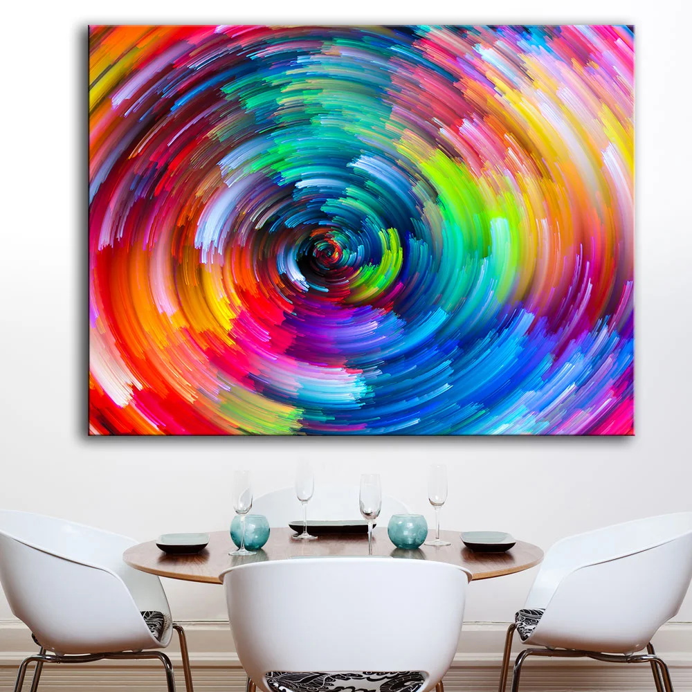 

HDARTISAN Colored lines 734089 oil painting on Canvas wall painting picture for Living Room posters and prints No framed