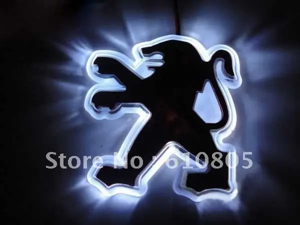 Car Logo LED Light Peugeot , Car Emblem LED Light , Rear Lights _ - AliExpress