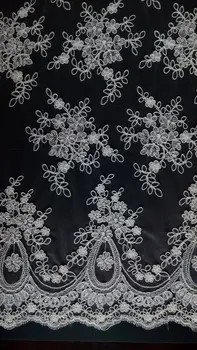 

Best quality corded lace fabric/bridal Lace Fabric wholesale for wedding dress,bridal veil lace trim