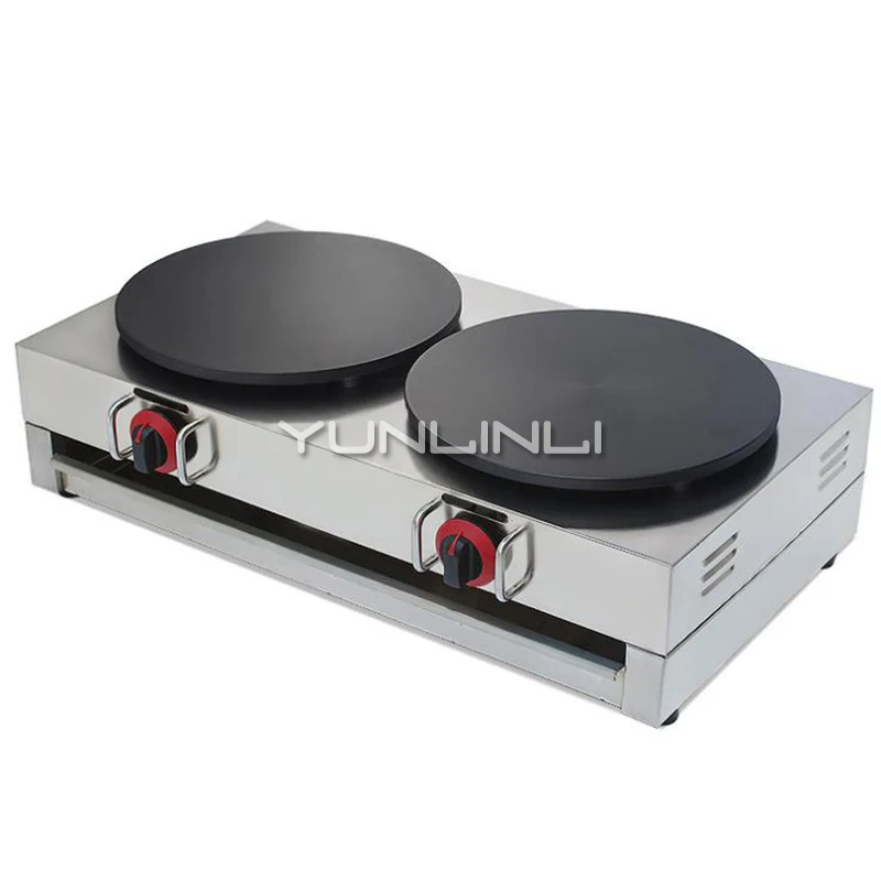 

Commercial Gas Crepe Maker Double Burner Pancake Machine Gas Crepe Making Machine Pancake Maker NP-596