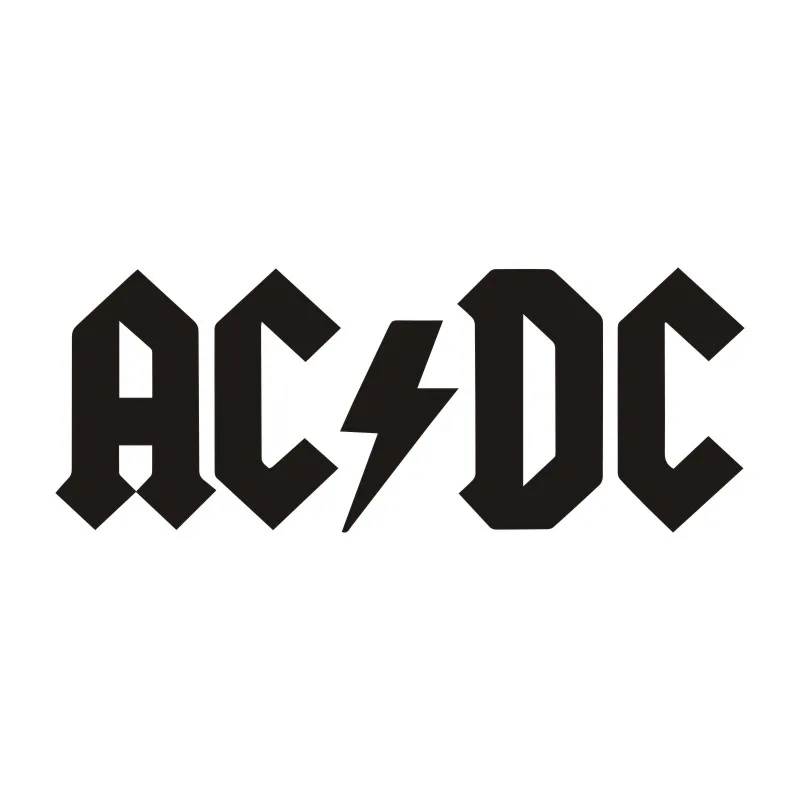 Смешная ACDC Автомобильная наклейка и Наклейка 3D Автомобильная мультяшная виниловая наклейка светоотражающая Автомобильная наклейка аксессуары для стайлинга автомобиля Наклейка s - Название цвета: Черный