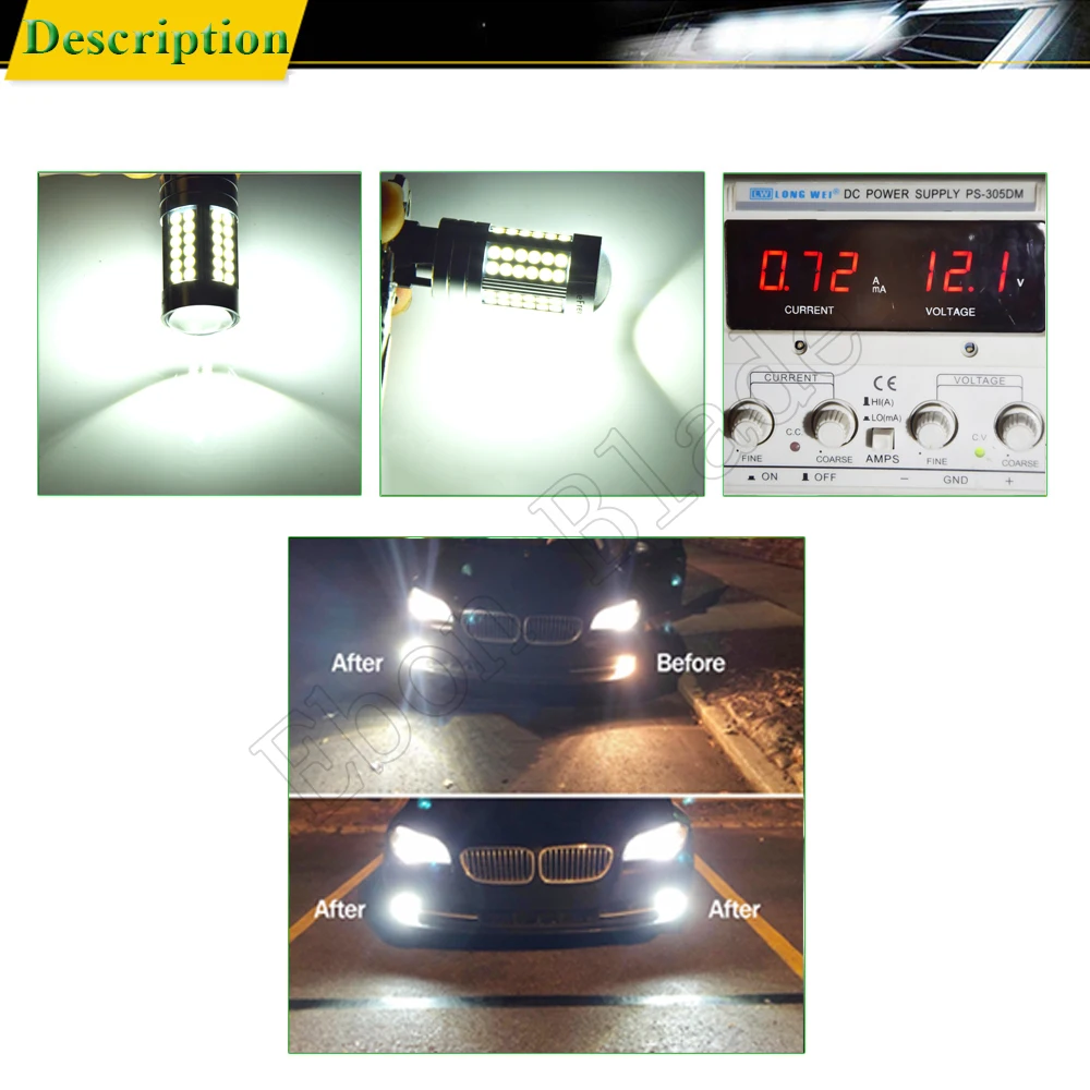 2X6000 K белый Canbus PH16W PW16W Автомобильный светодиодный светильник для BMW LCI E92 E93 M3 3 серии Audi A7 S7 RS7 резервный обратный светильник 12V 24V DC