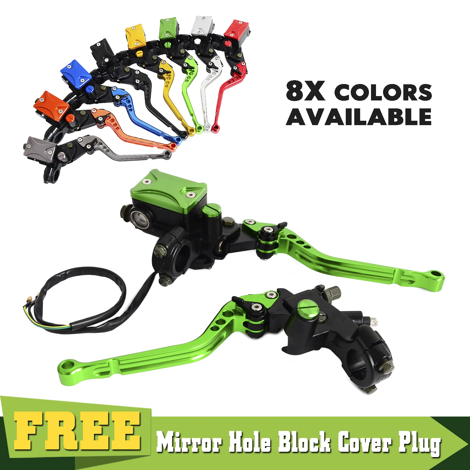 

7/8" Lever Brake Clutch Master Cylinder Reservoir Lever For Kawasaki KX65 85 125 250 KX250F KX450F KLX125 250 450R KDX NINJA