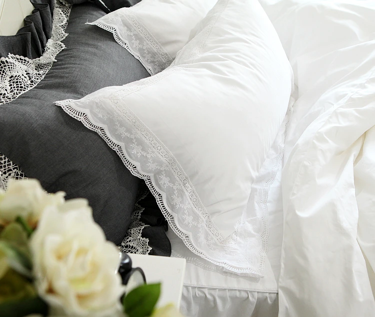 rendas plissado capa edredão confortável roupa cama