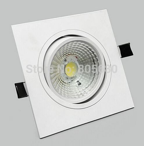 

Free Shipping Square 10W COB led Ceiling lamp Square Ceiling AC85-265 110V 220V Dimmable Resscess Lamp