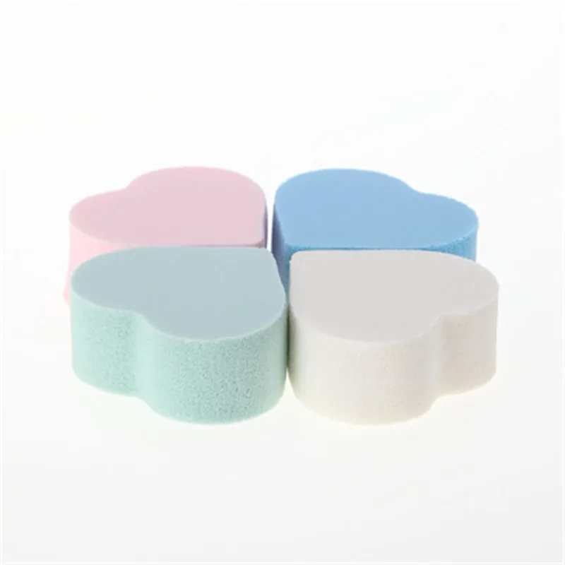 

Flezea New 4pcs Makeup Foundation Sponge Cosmetic Puff Flawless Powder Smooth Beauty Makeup Sponge Beauty Tools Heart Shape Puff