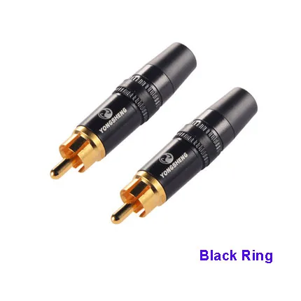 10 шт./лот сделано Neutrik фабрики Китая YS373-2 соединитель-гнездо типа RCA разъем RCA Золото Мужской Красный кольцо
