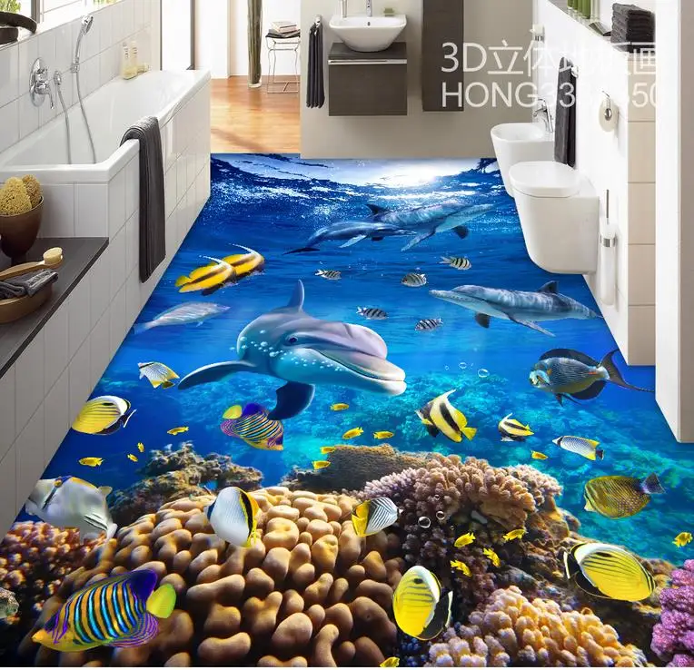 waterproof-material-3d-floor-self-adhesive-vinyl-wall-mural-sea-world-dolphin-wallpaper-self-adhesive-flooring