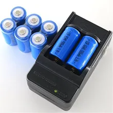 CD 8x 2000mAh 16340 Bicycle Lights Rechargeable Li-ion Battery For LED Flashlight+CR123A Charger