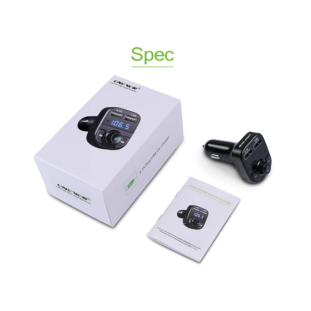 Fm передатчик Bluetooth гарнитура для авто MP3 плееры LED Dual USB 4.1a автомобиля Зарядное