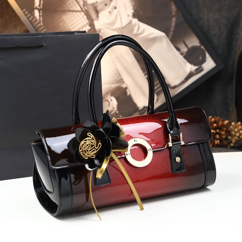 

ICEV New European Style Women Leather Handbags Patent Leather Bags Handbags Women Famous Brands Organizer Ladies Pillow Totes