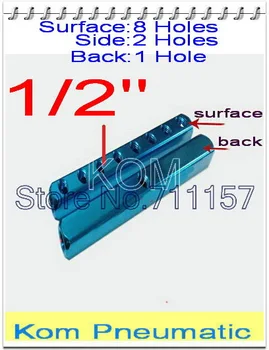 

Free Shipping 8 Way 11 Hole 1/2" Pneumatic Aluminum Air Fitting Multi Connector Manifold Hose Tube Pipe Plug Socket Base