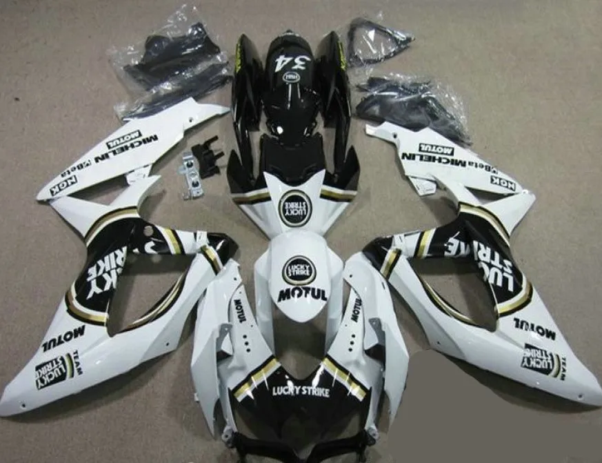 Rear Tail Long Side Fairing For Suzuki GSXR600//750 2008-2010 K8 ABS 2009 Black