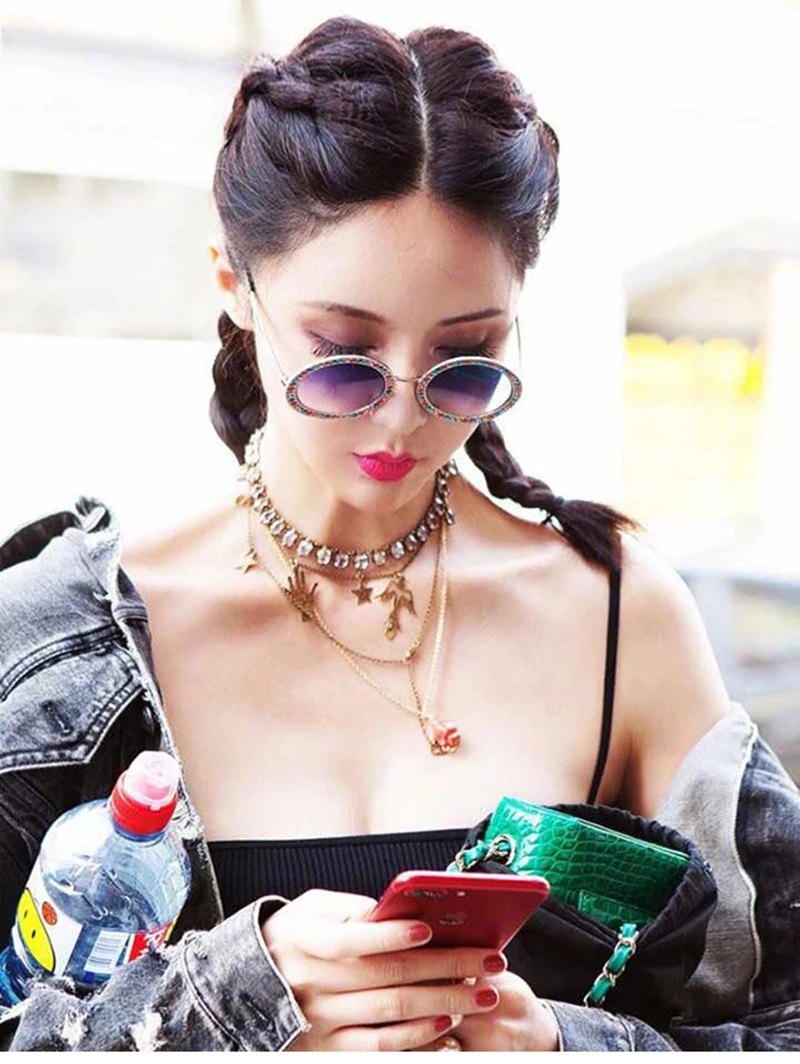 New Fashion Diamond Round Sunglasses (36)