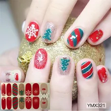 

NEW Christmas Style Adhesive Nail Stickers Charmming Nail Wraps Waterproof Durable New Designs YM Series 2