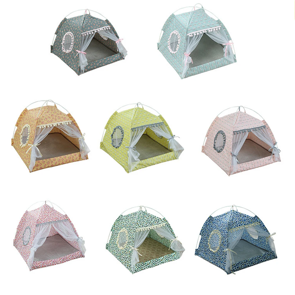 

Pet Cozy House Small Medium Dog Cat Foldable Bed Cat House Puppy Kitten Bed Animals Home Products Pet Breathable Indoor Tent