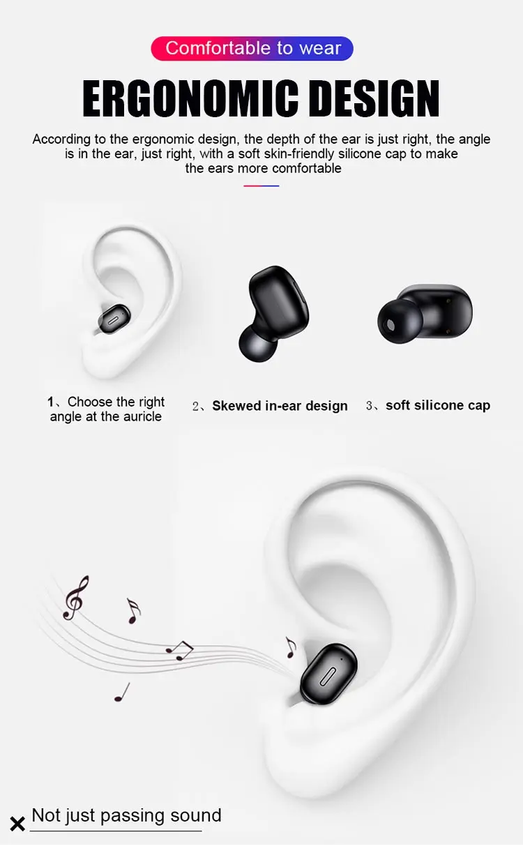 Mini Sport Wireless Earphone True TWS Earbuds Wireless Bluetooth 5.0 Headphones Headset For Android IOS Phone With Charging Box