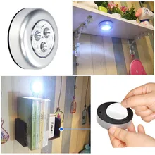 Мини-Ночной светильник с 3 светодиодами на батарейках, беспроводной сенсорный светильник для шкафа, Ночной светильник, селфи-палка в любом месте