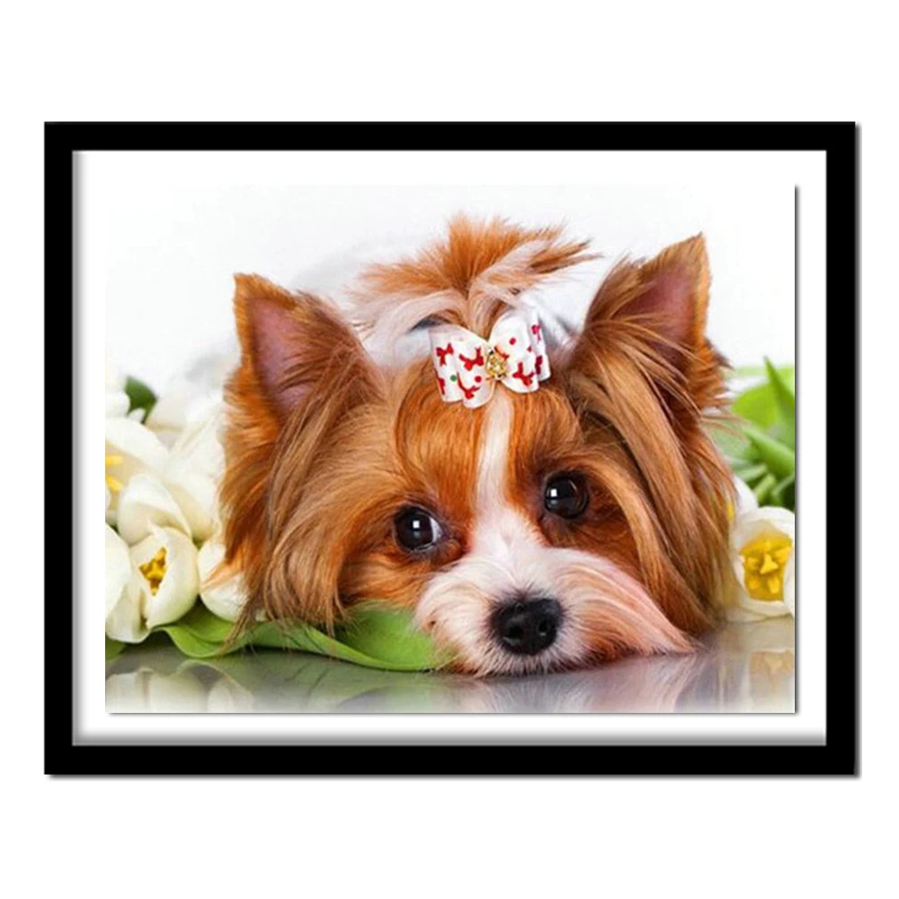 Golden panno,5D,diy diamond embroidery,Full,square,Diamond Painting,Cross Stitch,3D,diamond,,Needlework,cute dog 725Q