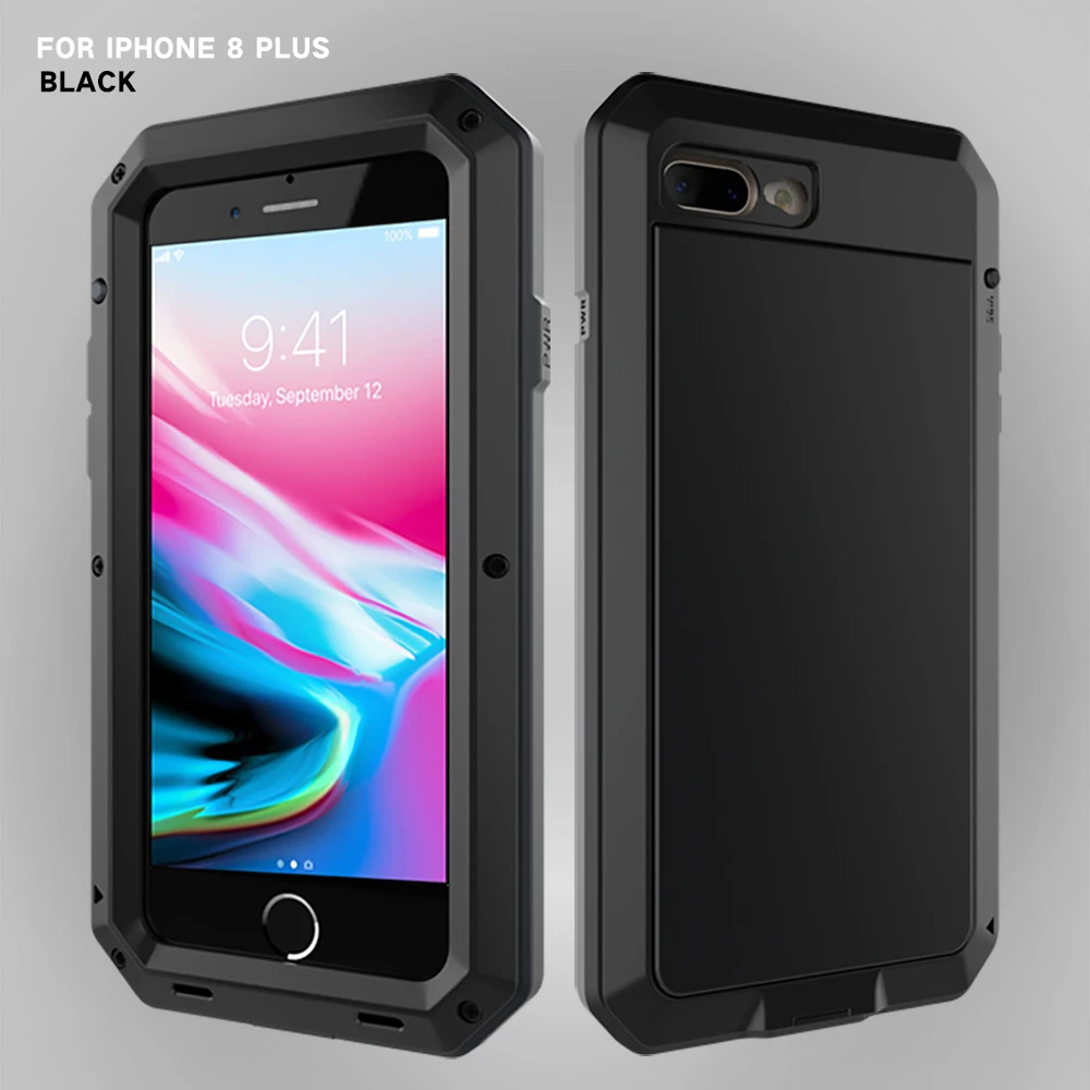 Outdoor Heavy Duty Doom Armor Shockproof Metal Case For iPhone XS MAX XR X 7 8 6 6S Plus 5 SE 5S 4 4S Dustproof Protection Cover