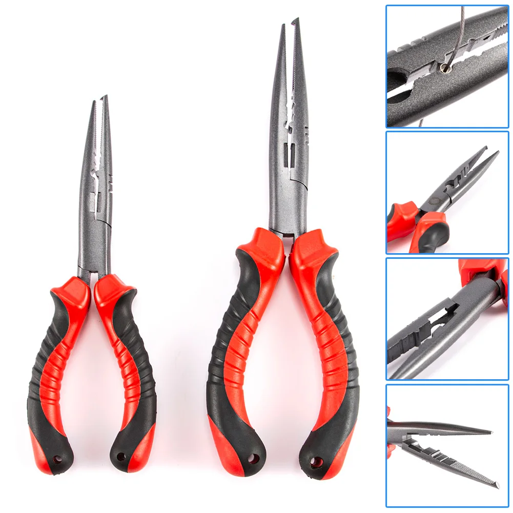 

Stainless Steel Fishing Pliers Sea Fishing Scissors Braid Swivel Snap Hook Tools Split Ring MSD-ING