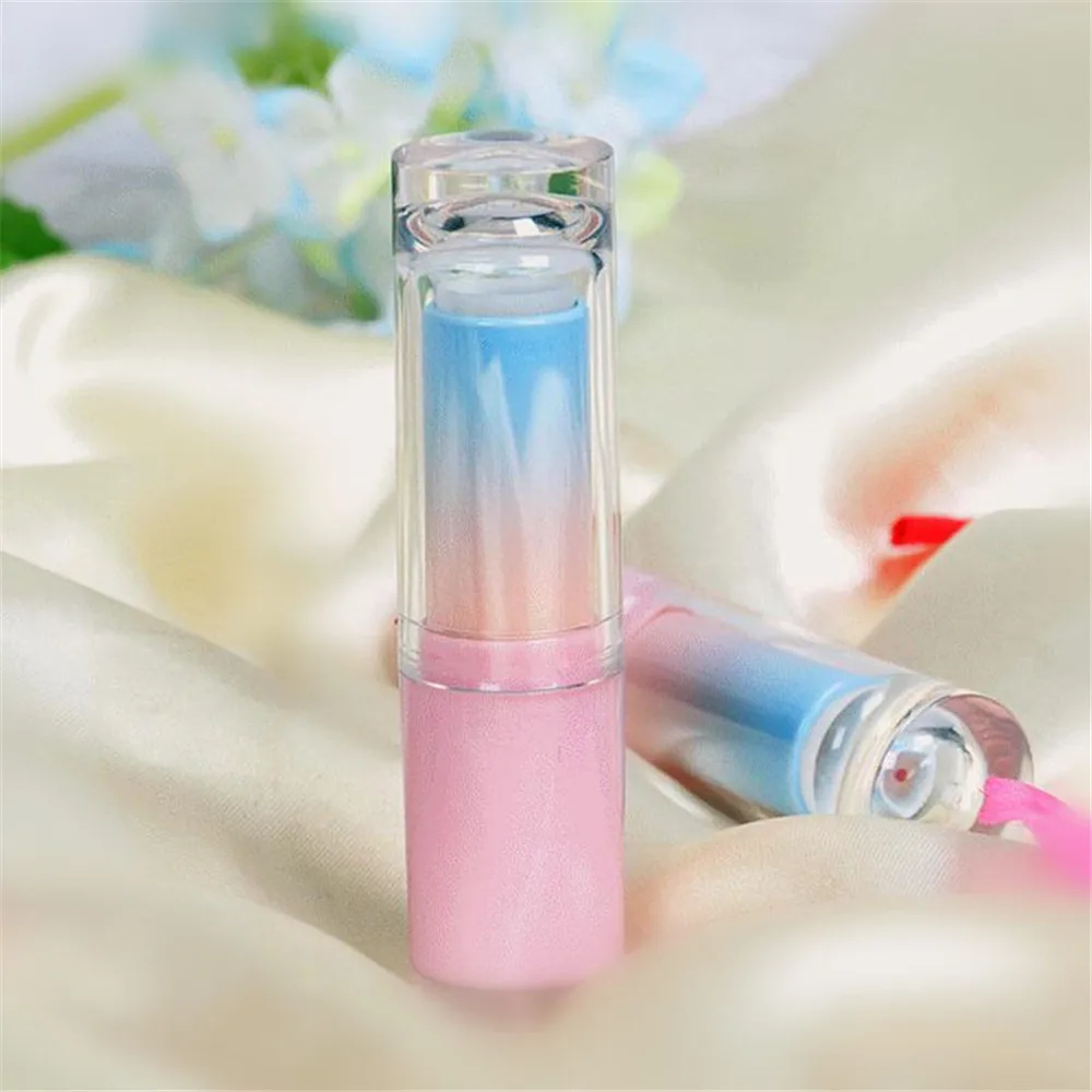 

New 1 Pc Exquisite Gradient Pink Empty Lipstick Tubes DIY Lip Balm Tube Container Beauty Tool Durable Refillable Bottles