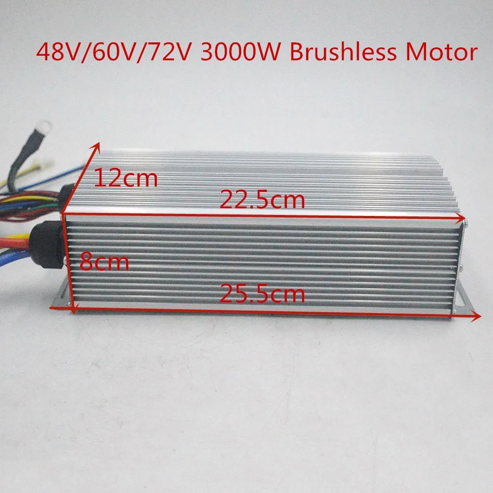 48 V-72 V 3000W бесколлекторный мотор контроллер BLDC Скорость контроллер Max68A 24Mosfet для мотоцикла или электровелосипеда трехколесного велосипеда/мотоцикла