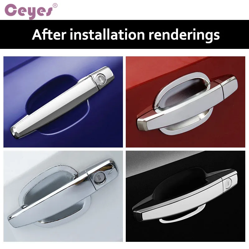 Exterior Door Handles Cover For Opel Insignia Mokka Astra H G J 2008- Corsa D Auto Decoration Accessories Car Styling window door cover trim car door handle door lock cover