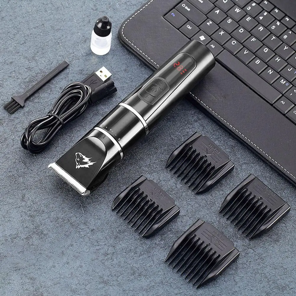  Pet Dog Grooming Clipper Hair Professional Electrical Trimmer Rechargeable Grooming Tool Low-noise 