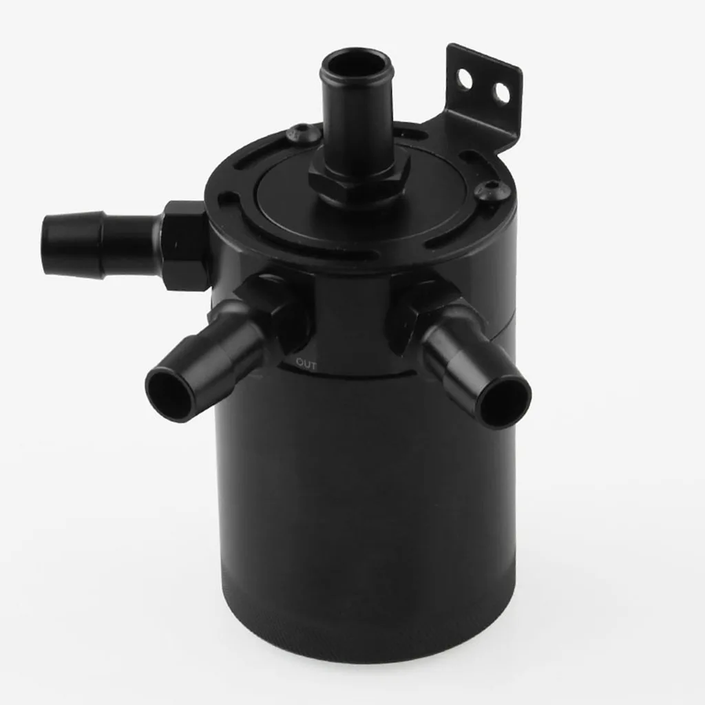 Uiversal Baffled Engine Oil Catch Can Reservoir Tank Aluminium Alloy With 3 Ports Breather Filter Engine Oil Separator Catch Can