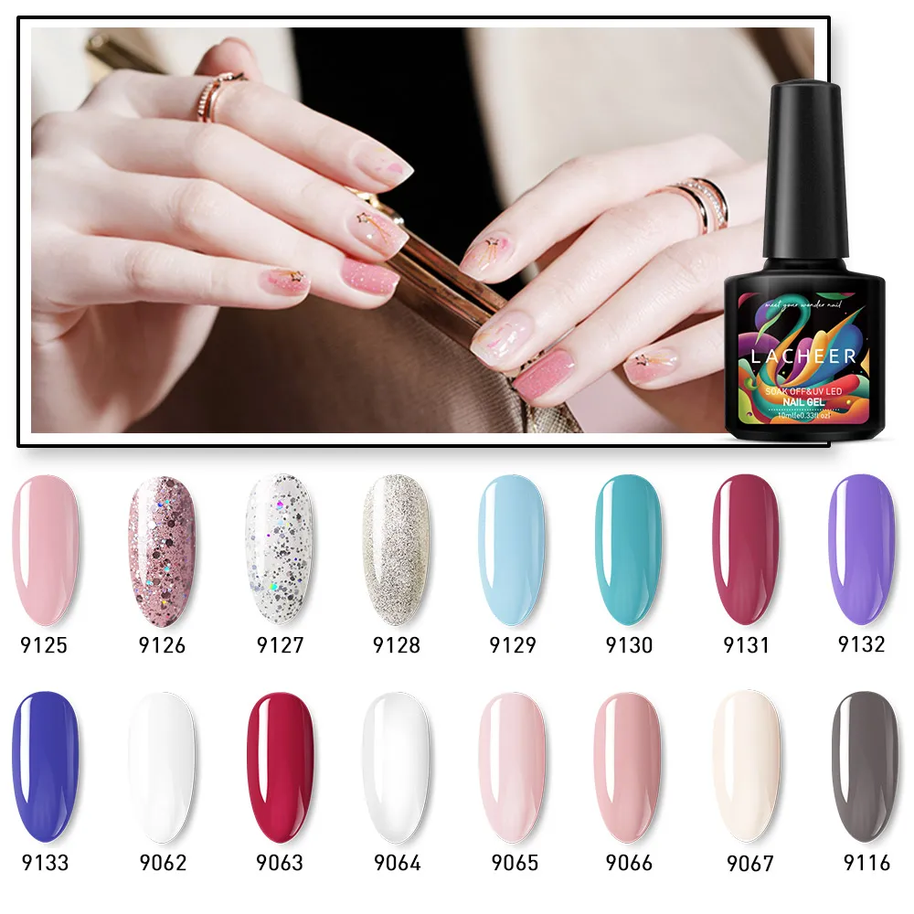

Lacheer Gel Polish Newest Color Soak Off Led Nail Polish Varnish Semi Permanent Gel Hybrid Lacquer Nail Polish